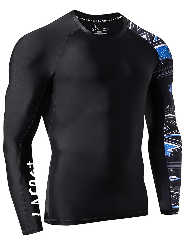 LAFROI Men's Long Sleeve UPF 50+ Baselayer Skins Performance Fit Compression Rash Guard-CLYYB Asym Gaze Size MD - Image 3